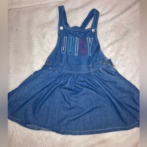Juicy blue jean overall dress